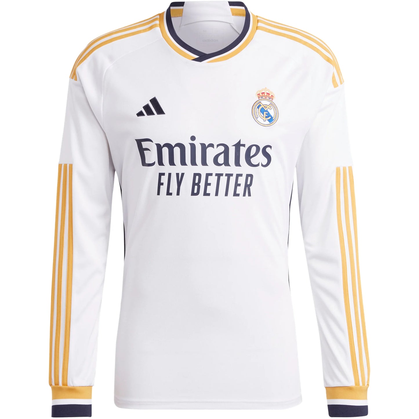 Adidas Men's Real Madrid 23/24 Long Sleeve Home Jersey