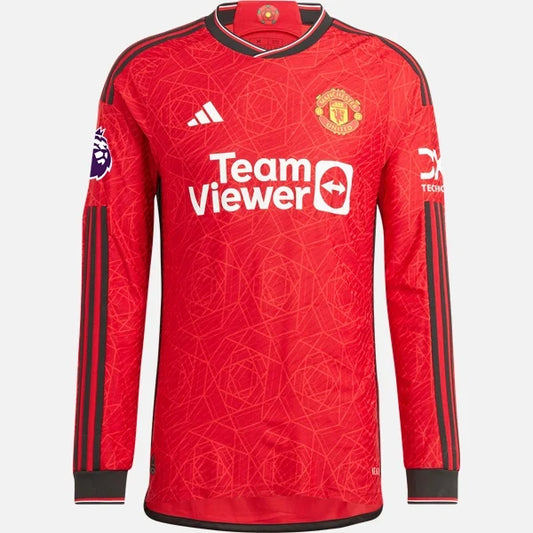 Adidas Man's Jadon Sancho Manchester United 23/24 Authentic Long Sleeve Home Jersey