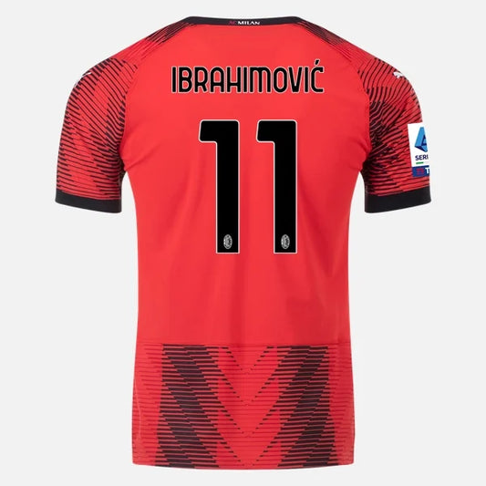 Puma Man's Zlatan Brahimovic AC Milan 23/24 Authentic Home Jersey