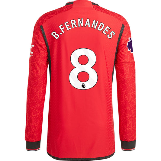 Adidas Man's Bruno Fernandes Manchester United 23/24 Authentic Long Sleeve Home Jersey