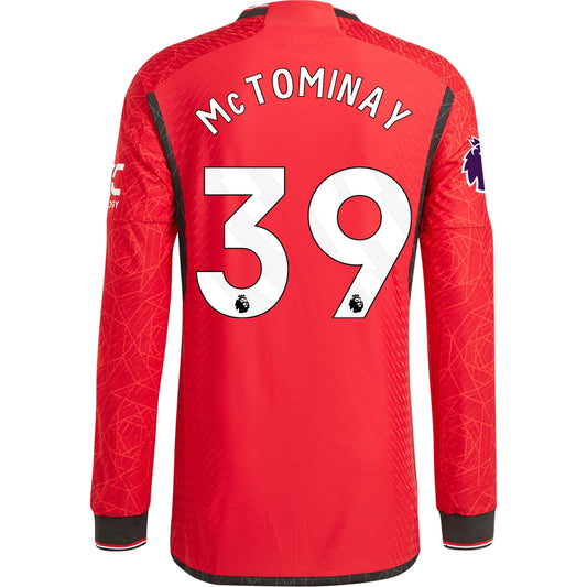 Adidas Man's Scott Mctominay Manchester United 23/24 Authentic Long Sleeve Home Jersey
