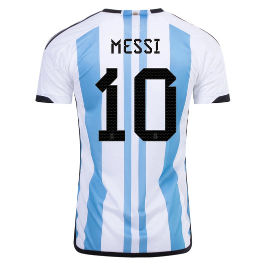 Adidas Men's Lionel Messi Argentina Three Star 22/23 Home Jersey 