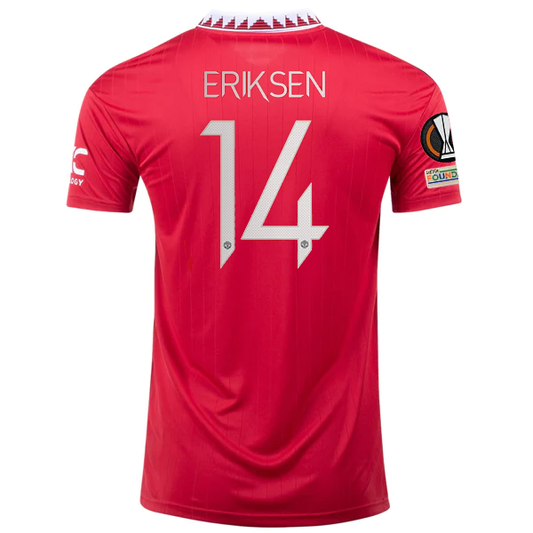 adidas Manchester United Christian Eriksen Home Jersey w/ Europa League Patches 22/23 (Real Red)