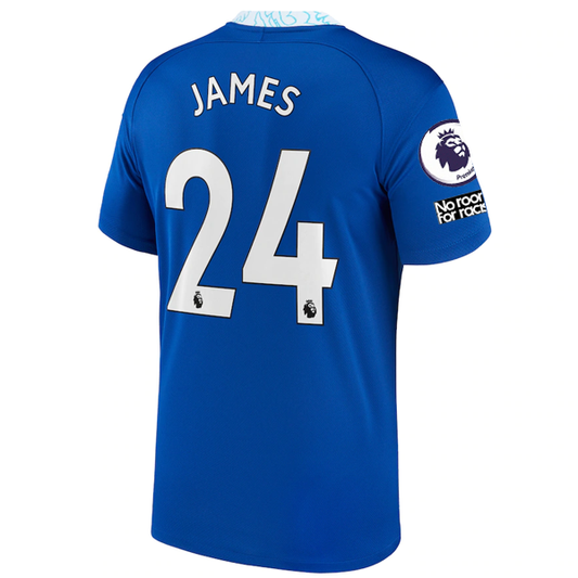 Nike Chelsea Reece James Home Jersey w/ EPL + Club World Cup Patches 22/23 (Rush Blue)