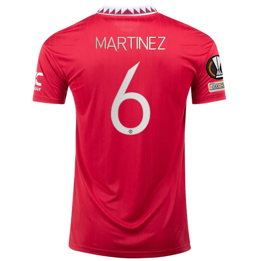 adidas Manchester United Lisandro Martinez Home Jersey w/ Europa League Patches 22/23 (Real Red)