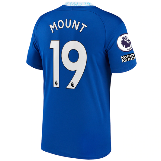  Nike Chelsea Mason Mount Home Jersey w/ EPL + Club World Cup Patches 22/23 (Rush Blue)