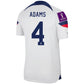 Nike United States Tyler Adams Authentic Match Home Jersey 22/23 w/ World Cup 2022 Patches (White/Loyal Blue)