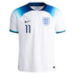 Nike England Authentic Match Marcus Rashford Home Jersey 22/23 (White/Blue Fury/Blue Void)