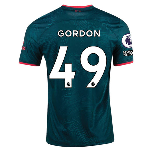 Products Nike Liverpool Gordon Third Jersey 22/23 w/ EPL and NRFR Patches (Dark Atomic Teal/Siren Red)