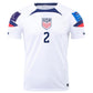Nike United States Sergino Dest Home Jersey 22/23 w/ World Cup 2022 Patches (White/Loyal Blue)