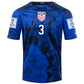 Nike United States Zimmerman Away Jersey 22/23 w/ World Cup 2022 Patches (Bright Blue/White)