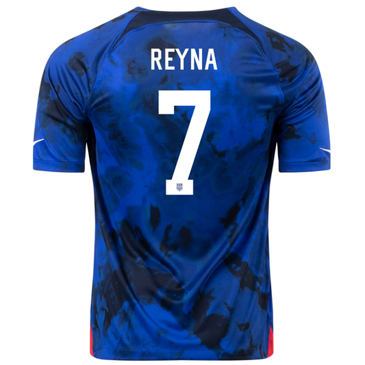 Nike United States Gio Reyna Away Jersey 22/23 (Bright Blue/White)