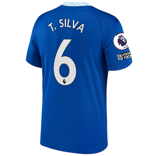 Nike Chelsea Thiago Silva Home Jersey w/ EPL + Club World Cup Patches 22/23 (Rush Blue)