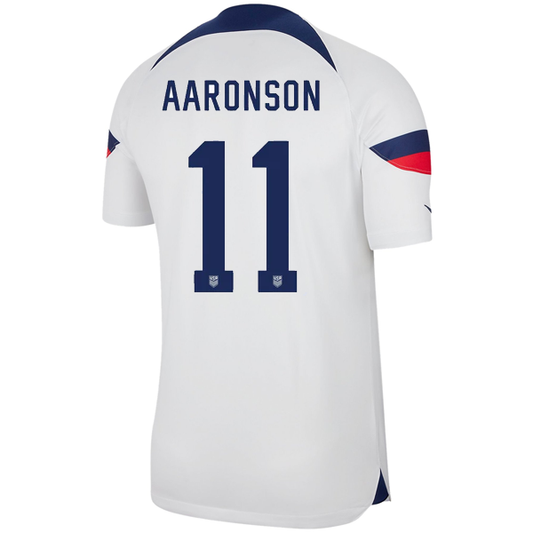 Nike United States Authentic Match Brenden Aaronson Home Jersey 22/23 (White/Loyal Blue)