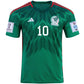 Adidas Mexico Alexis Vega Home Jersey w/ World Cup Qualifier Patches 22/23 (Vivid Green)