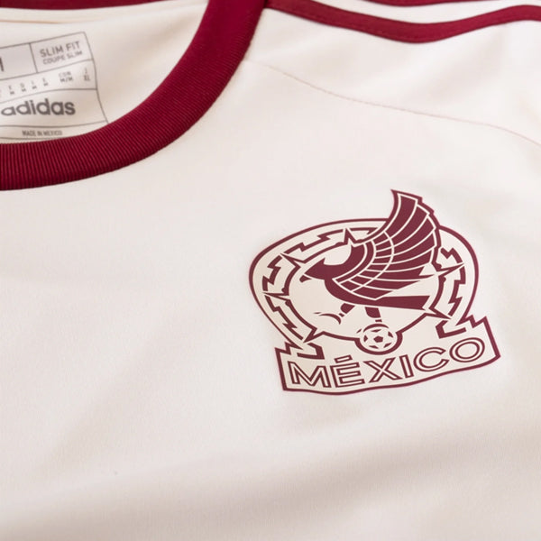 adidas Mexico Away Fan Jersey 22/23 (Wonder White/Burgundy)