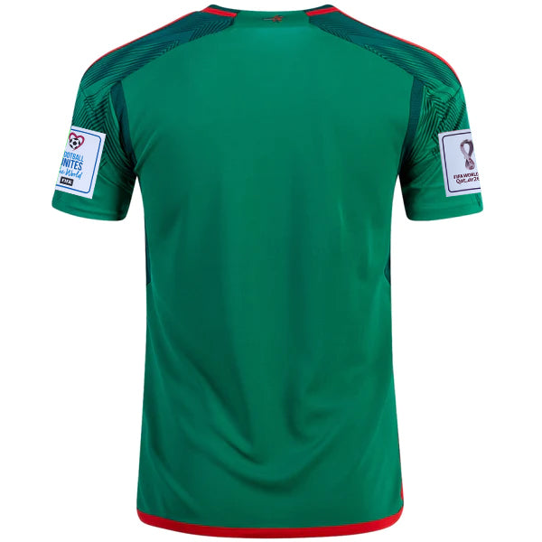 Adidas Mexico Home Jersey w/ World Cup 2022 Patches 22/23 (Vivid Green)