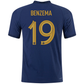 Nike France Authentic Match Karim Benzema Home Jersey w/ World Cup Champion Patch 22/23 (Midnight Navy/Metallic Gold)