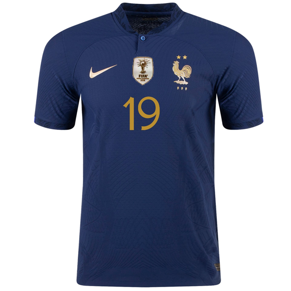 Nike France Authentic Match Karim Benzema Home Jersey w/ World Cup Champion Patch 22/23 (Midnight Navy/Metallic Gold)