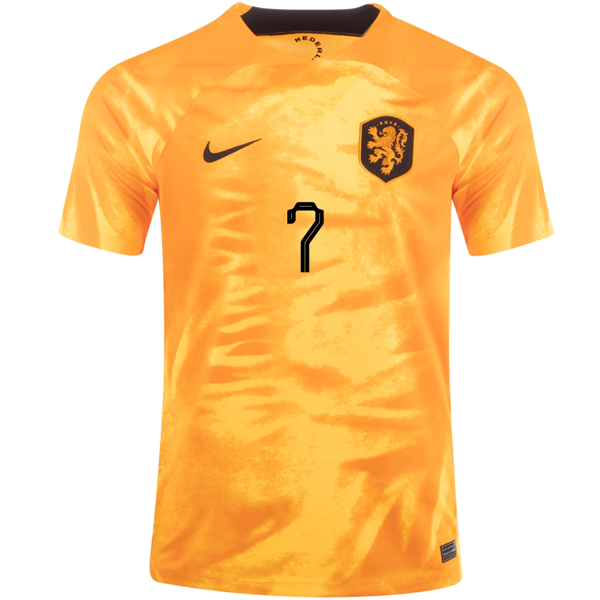 Nike Netherlands Steven Bergwijn Home Jersey 22/23 (Laser Orange/Black)