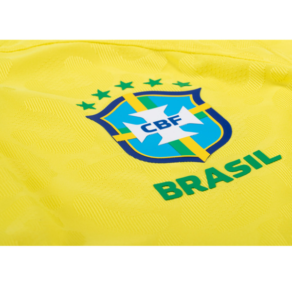 Nike Brazil Authentic Vini Jr. Match Home Jersey 22/23 (Dynamic Yellow/Paramount Blue)