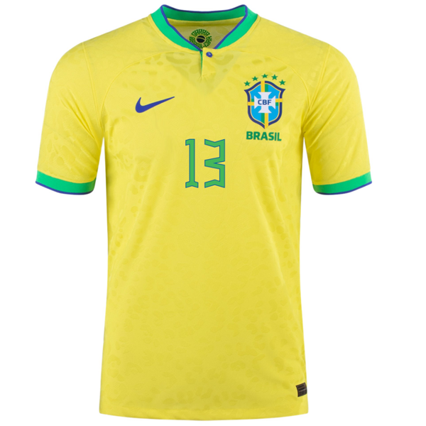 Nike Brazil Authentic Dani Alves Match Home Jersey 22/23 (Dynamic Yellow/Paramount Blue)