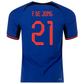 Nike Netherlands Frenkie De Jong Match Authentic Away Jersey 22/23 (Deep Royal/Habanero Red)