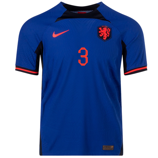Nike Netherlands De Ligt Match Authentic Away Jersey 22/23 (Deep Royal/Habanero Red)