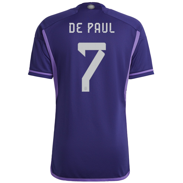 adidas Argentina Rodrigo De Paul Away Jersey 22/23 (Legacy Indigo/Purple Rush)