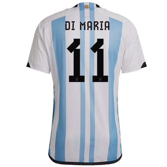 Adidas Argentina Angel Di Maria Home Jersey w/ Copa America Champion Patch 22/23 (White/Team Light Blue)