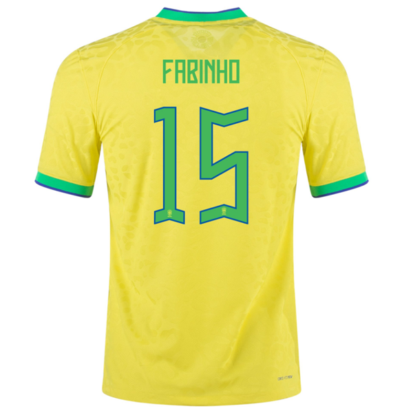 Nike Brazil Authentic Fabinho Match Home Jersey 22/23 (Dynamic Yellow/Paramount Blue)