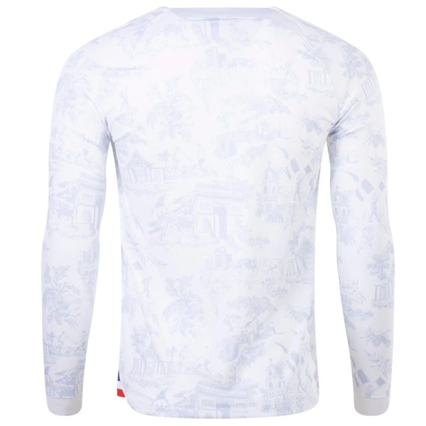 Nike France Long Sleeve Away Jersey 22/23 (White/Game Royal)