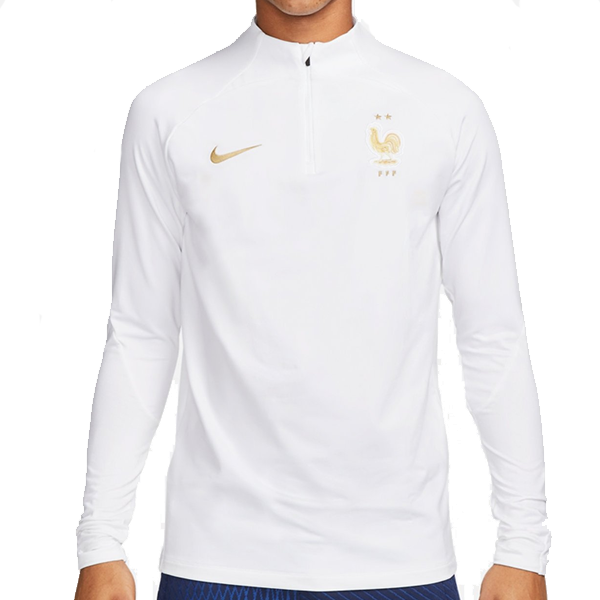 Nike France Strike Drill Top 22/23 (White/Metallic Gold)