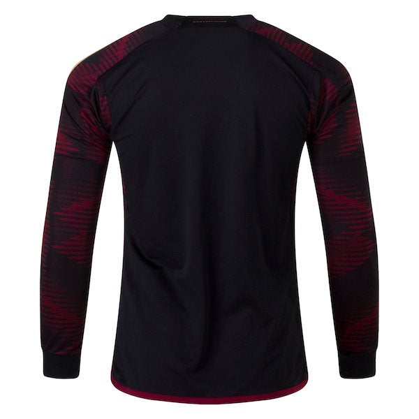 adidas Germany Away Long Sleeve Jersey 22/23 (Black/Burgundy)