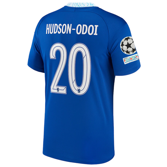 Nike Chelsea Hudson-Odoi Home Jersey w/ Champions League + Club World Cup Patches 22/23 (Rush Blue)
