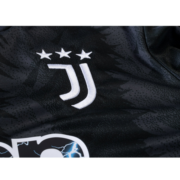 adidas Juventus Chiesa Away Jersey w/ Europa League Patches 22/23 (Black/White/Carbon)