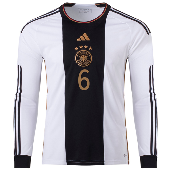 adidas Germany Joshua Kimmich Home Long Sleeve Jersey 22/23 (White/Black)