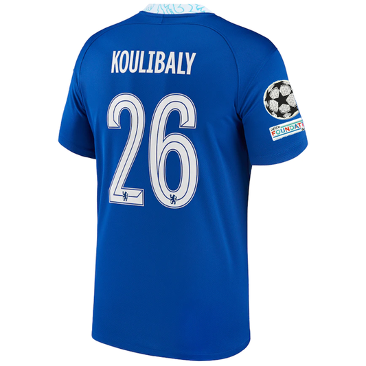 Nike Chelsea Kalidou Koulibaly Home Jersey w/ Champions League + Club World Cup Patches 22/23 (Rush Blue)