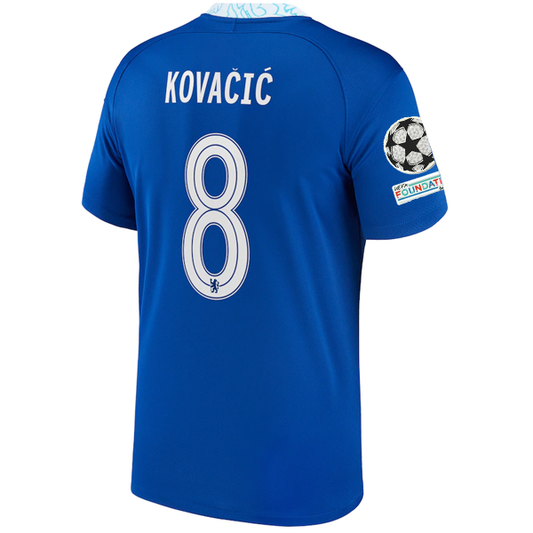 Nike Chelsea Mateo Kovacic Home Jersey w/ Champions League + Club World Cup Patches 22/23 (Rush Blue)