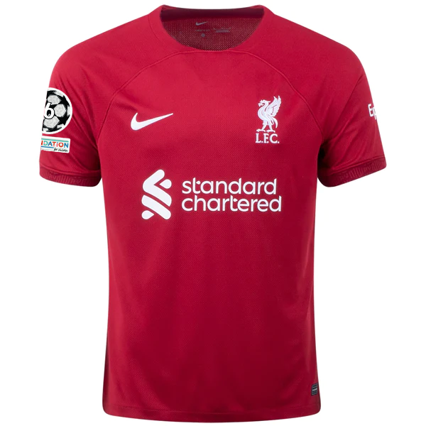 Nike Liverpool Diogo Jota Home Jersey w/ Champions League Patches 22/23 (Tough Red/Team Red)