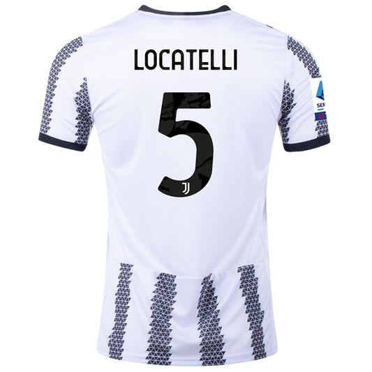 adidas Juventus Manuel Locatelli Home Jersey w/ Serie A Patch 22/23 (White/Black)