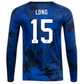 Nike United States Aaron Long Long Sleeve Away Jersey 22/23 (Bright Blue/White)