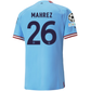 Puma Manchester City Authentic Riyad Mahrez Home Jersey w/ Champions League Patches 22/23 (Team Light Blue/Intense Red)
