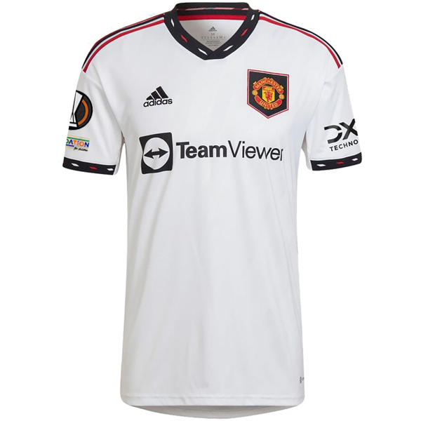 adidas Manchester United Raphaël Varane Away Jersey w/ Europa League Patches 22/23 (White)