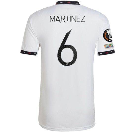 adidas Manchester United Lisandro Martínez Away Jersey w/ Europa League Patches 22/23 (White)
