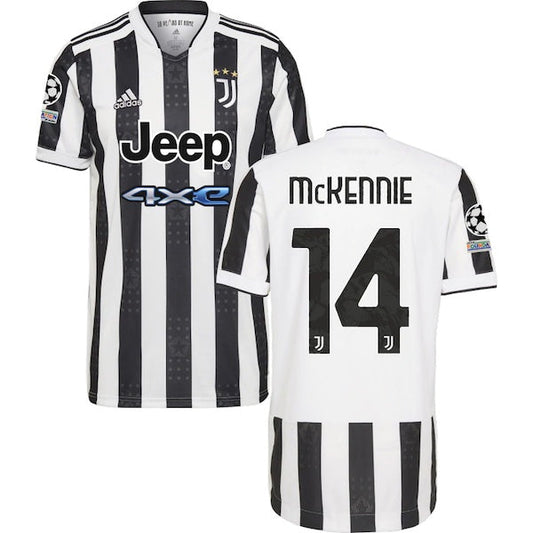 adidas Juventus Weston Mckennie Home Jersey w/ Champions League Patches 21/22 (White/Black)