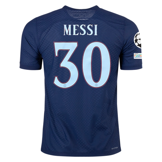 Nike Paris Saint-Germain Lionel Messi Authentic Match Home Jersey W/ Champions 