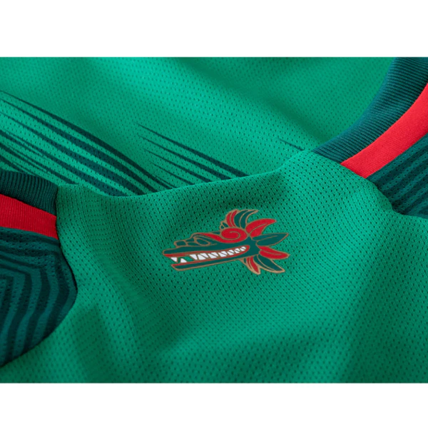 adidas Mexico Raul Jimenez Home Long Sleeve Jersey 22/23 w/ World Cup 2022 Patches (Vivid Green)