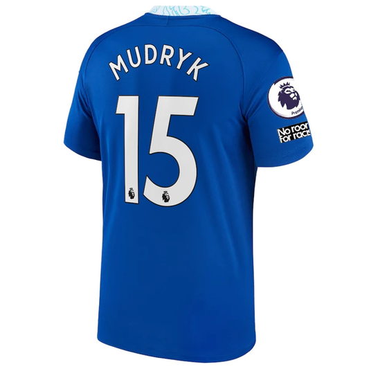 Nike Chelsea Mudryk Home Jersey w/ EPL + Club World Cup Patches 22/23 (Rush Blue)