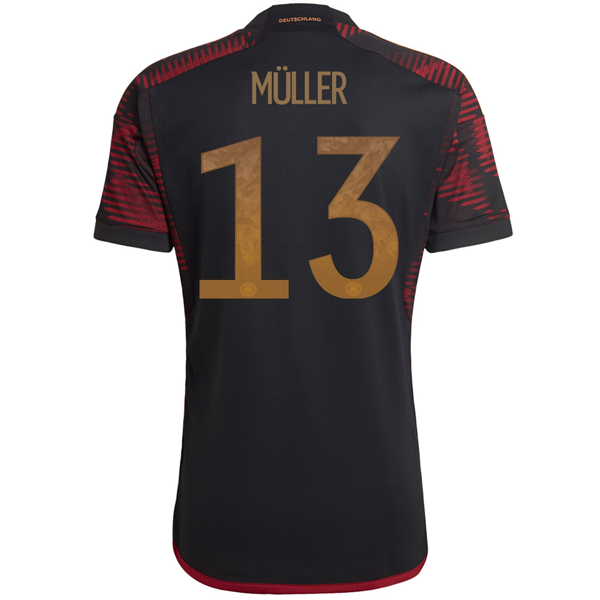 adidas Germany Thomas Muller Away Jersey 22/23 (Black/Burgundy)